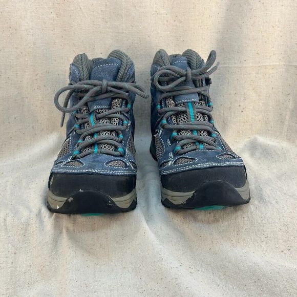 Vasque Breeze III UltraDry Waterproof Hiking Boot Blue Suede Size 4 Youth Scout - Picture 2 of 9